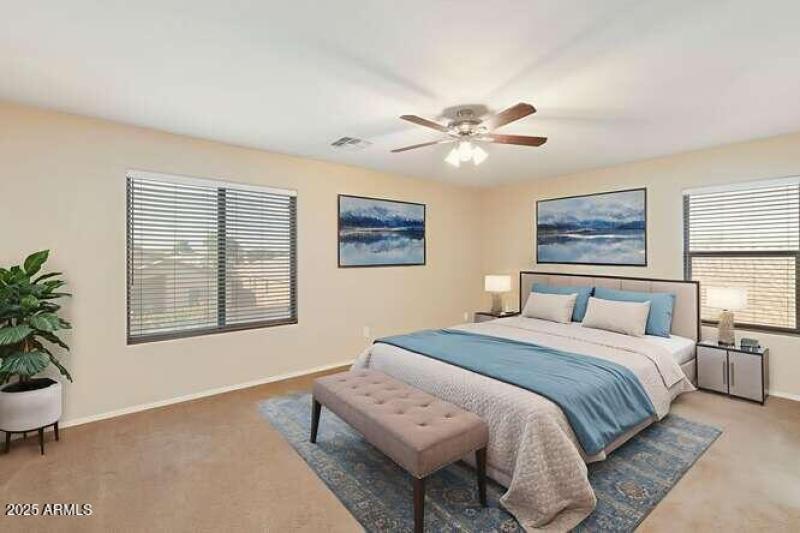 Staged Primary Bedroom