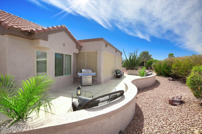 Exterior space to entertain