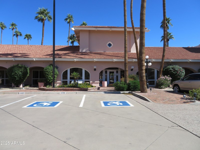 Entrance to the building