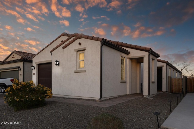 Front Exterior Twilight towards entry