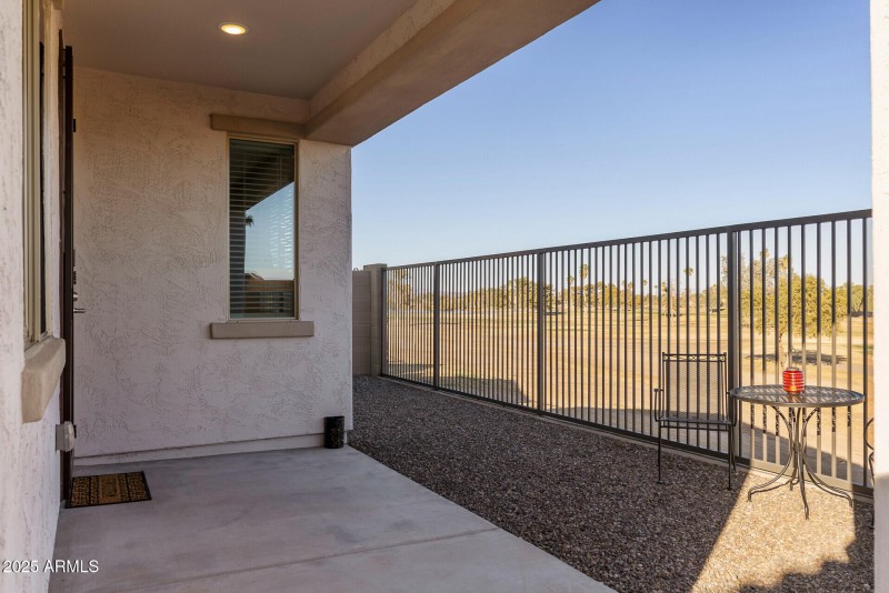 Back covered Patio towards GOLF