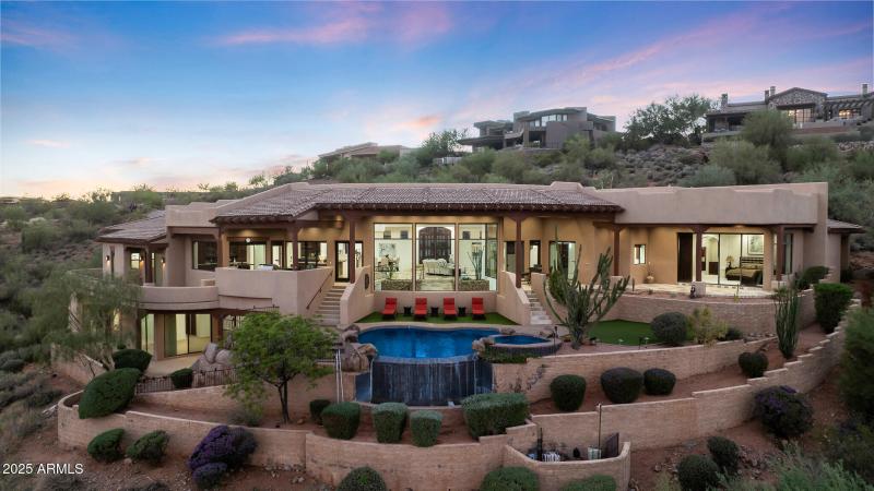 Rear view at evening