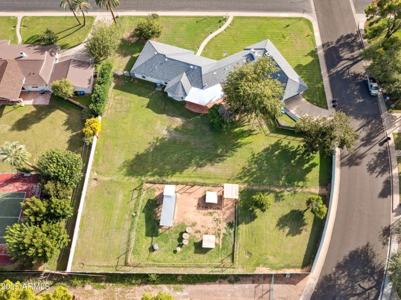 ariel view from back