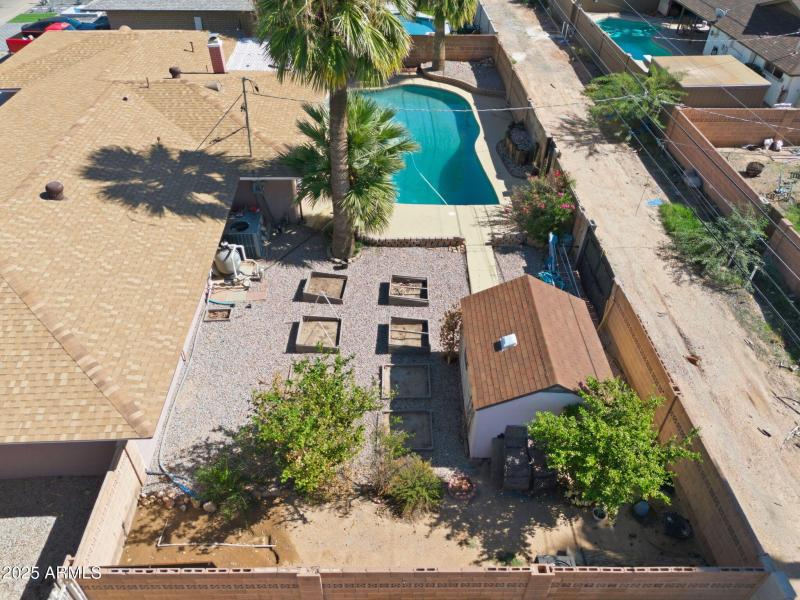 aerial backyard