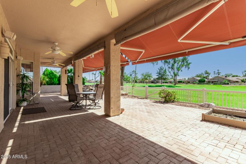 Patio w/ Electric Shades