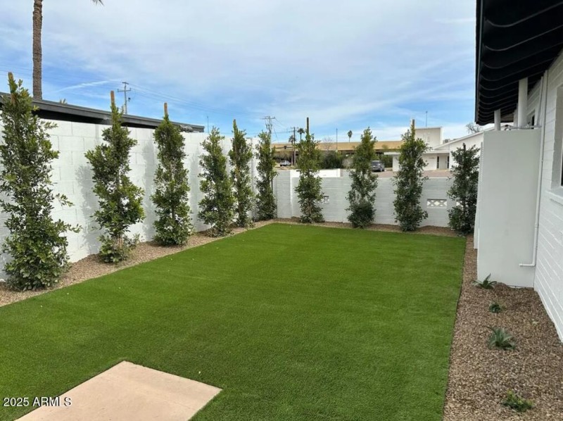 Backyard area