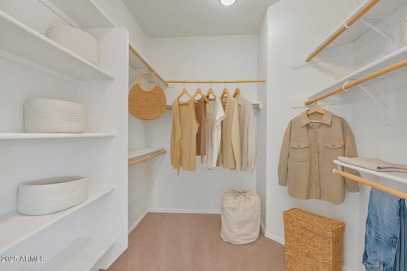 Virtually Staged Walk in Closet