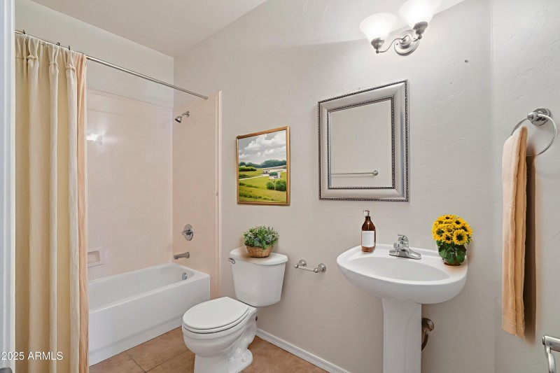 Virtually Staged Guest Bathroom