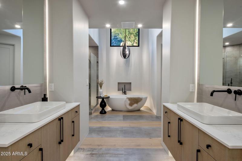 Downstairs His & Her Vanities