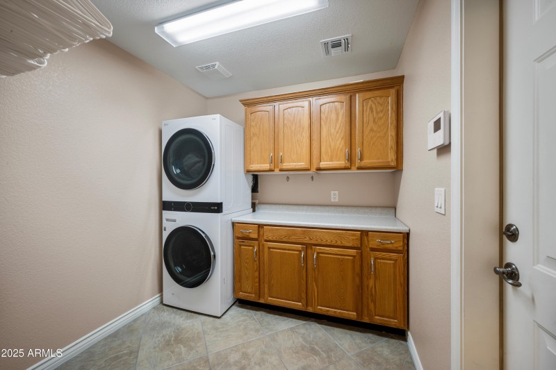 Laundry with new stackable washer/dryer