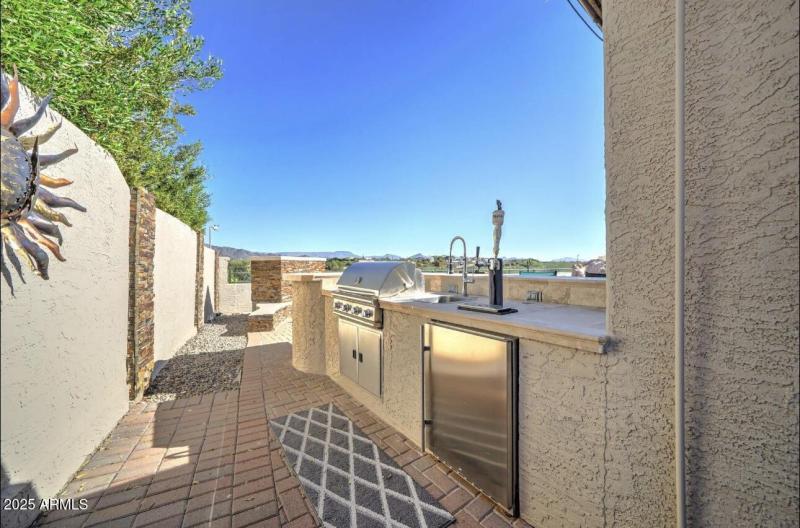 Backyard Kitchen with Kegerator