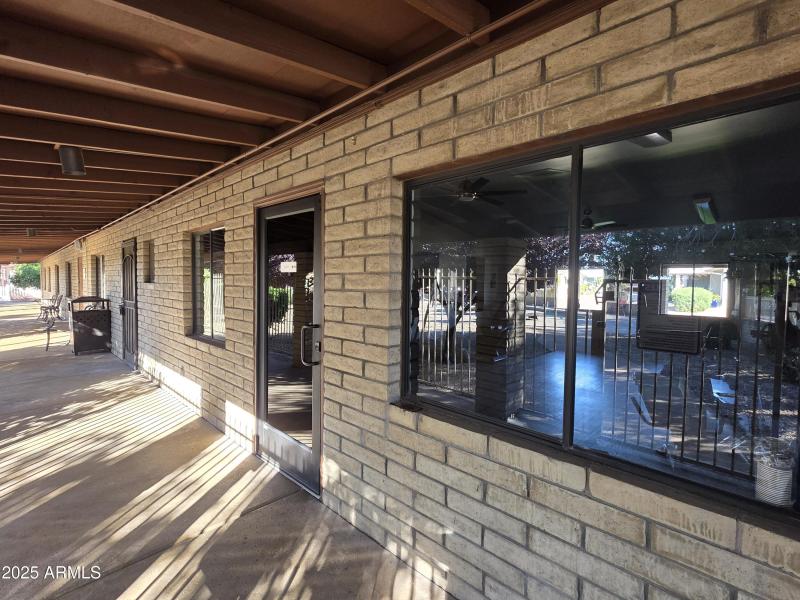 Gym and community back of bldg