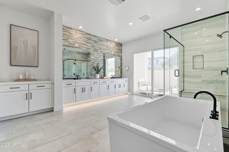 Virtually Staged Primary Bathroom