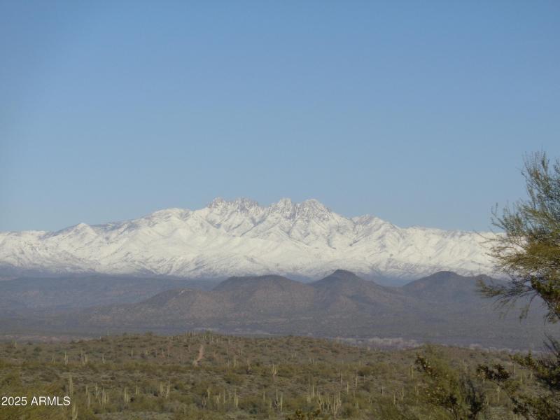 Four Peaks covered in snow