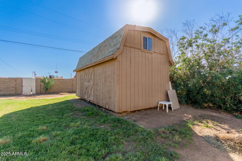 Storage Shed in the backyard