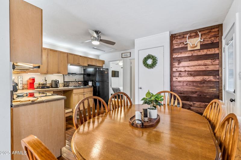 Opens to the kitchen