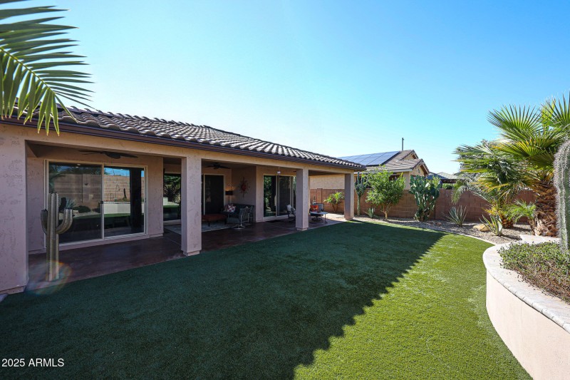 Looking back towards house