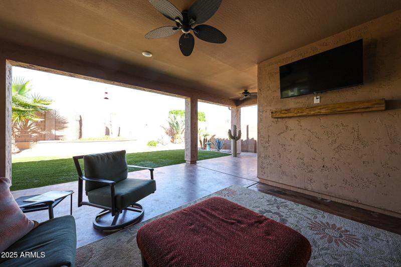 Sitting area on patio