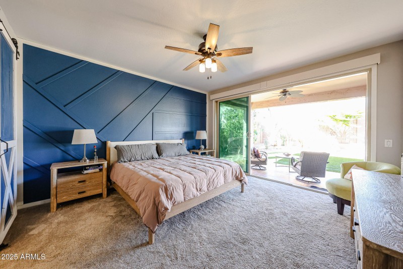 Primary bedroom accent wall