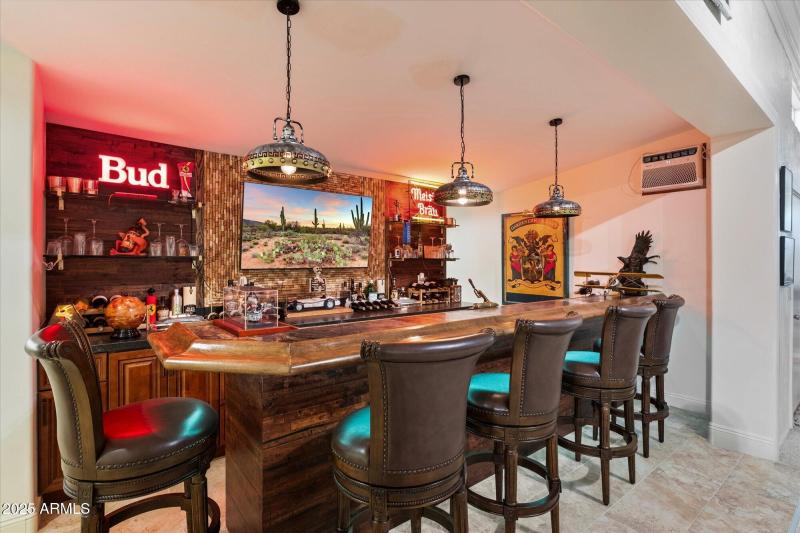 bar area in garage 1