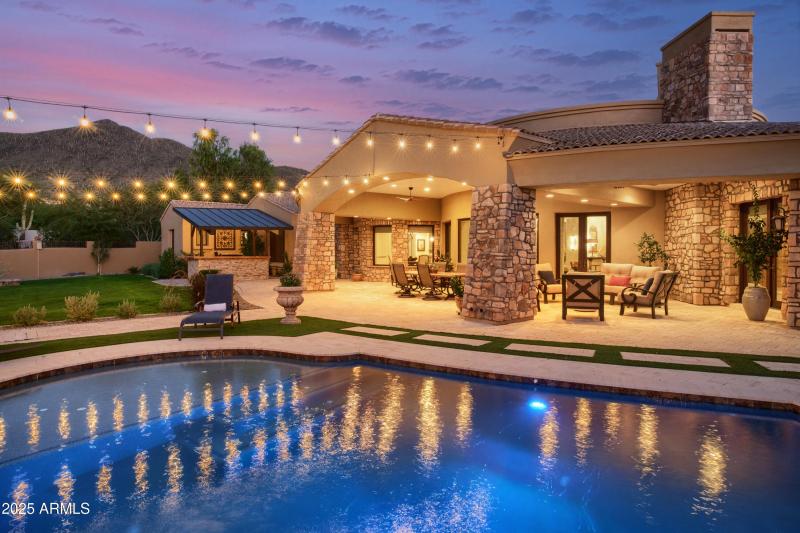 Back Dining Exterior view Sunset