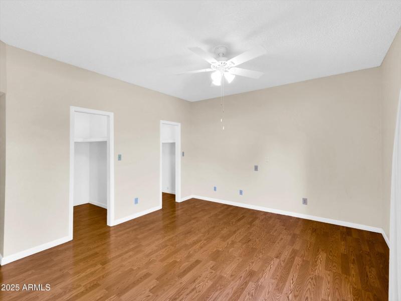 Master has 2 walk in closets