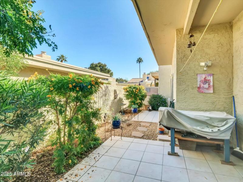 Quaint, lush patios!