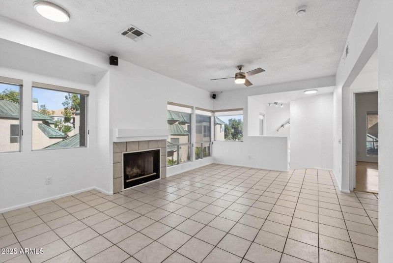 Living Room and Fireplace