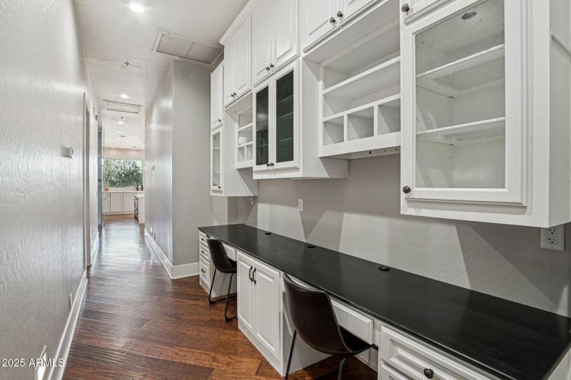 Hall w/ custom cabinets