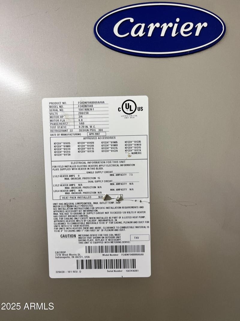 AC UNIT - UTILITY ROOM OFF GYM