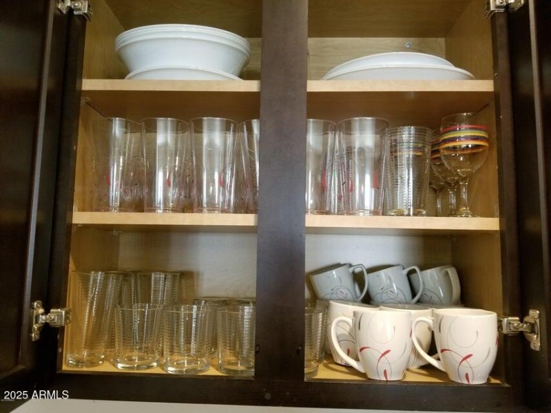dishes and glasses included