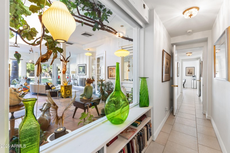 Window to atrium/family room