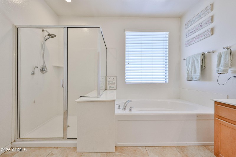 Seperate Tub & Shower at Primary Bath