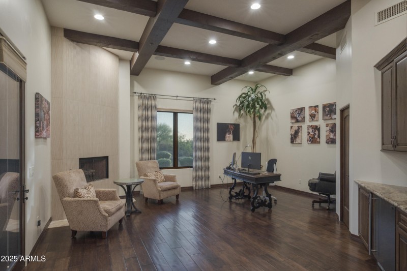 Office w: Fireplaace