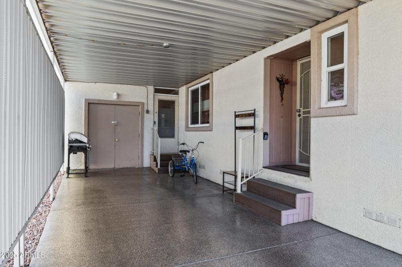 Front Patio/Covered Parking