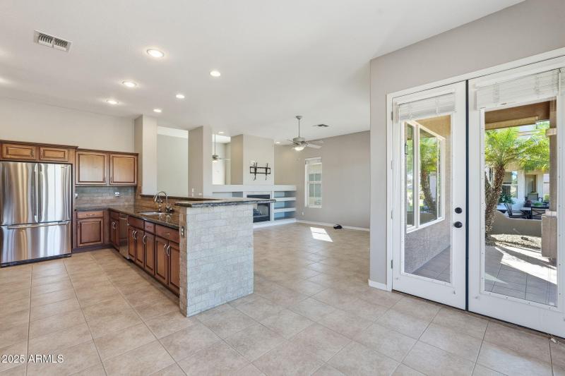 Open Living with casual bay dining area