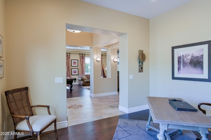 Office with Wood Floors