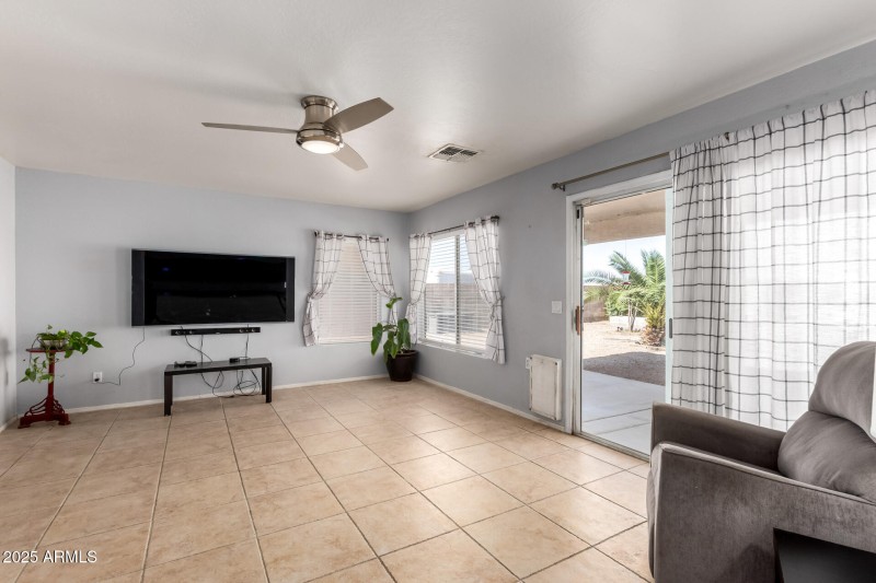 Family room to back yard