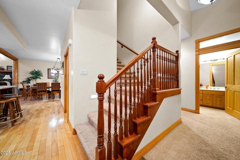 F staircase in entry