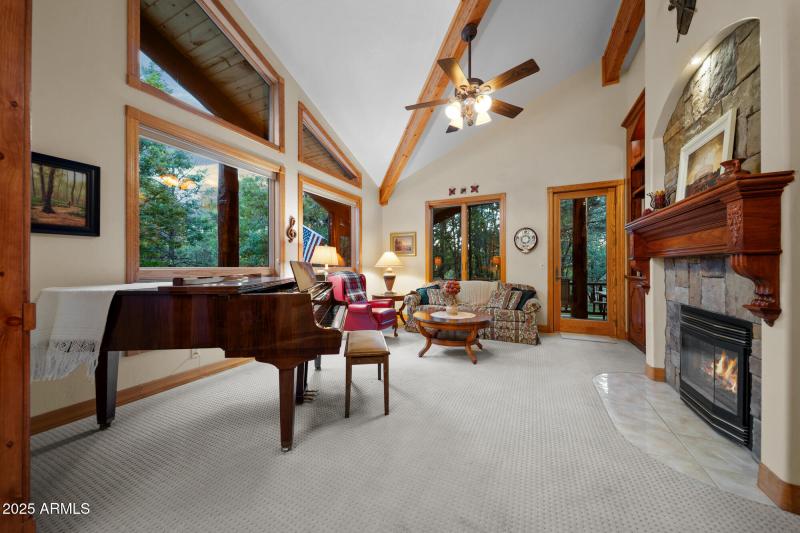 F living room and music room