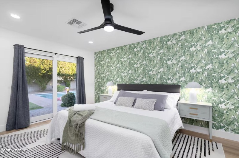 Master Bedroom with Slider Doors