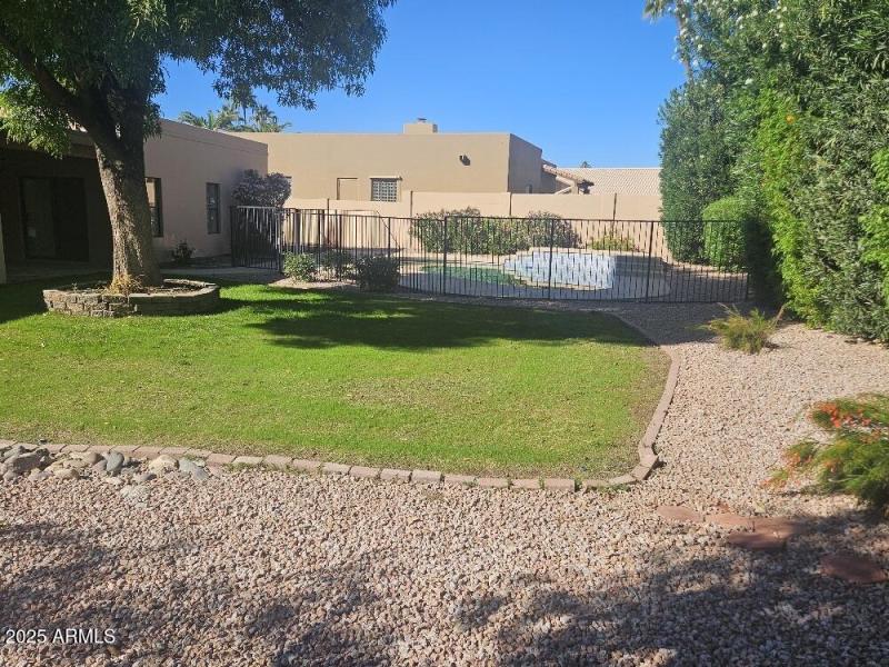 Back Yard with Fenced Pool