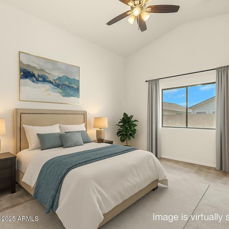 Virtually Staged Primary Bedroom