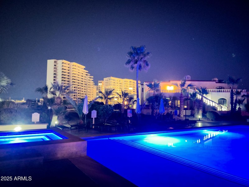 Community Pool Sunset