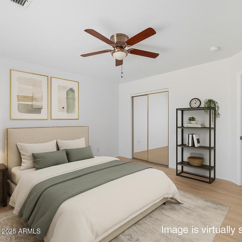 Virtually Staged Primary Bedroom