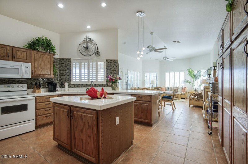 Kitchen overlooking Greatroom