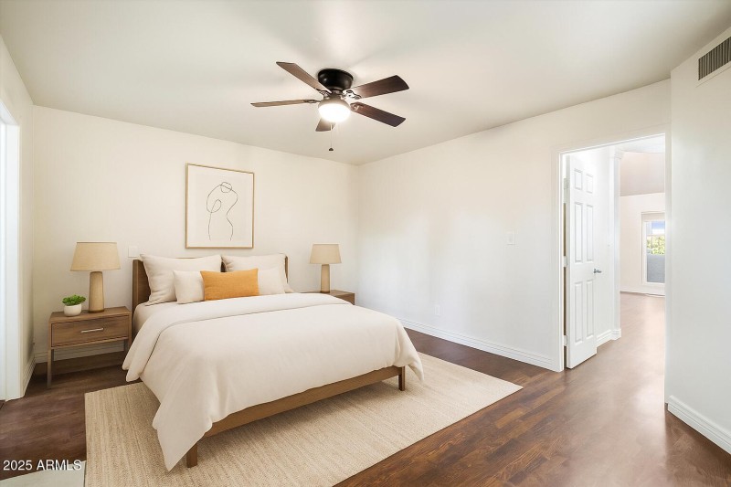 Virtually Staged Primary Bedroom