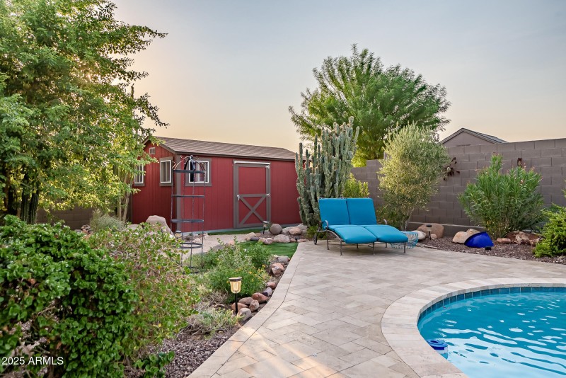 SUN DECK AND STORAGE SHED