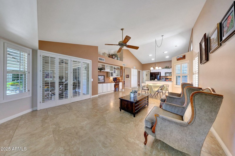 Family Room W/ Vaulted Ceilings