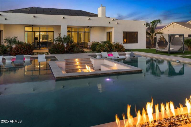 100-Back of home twilight